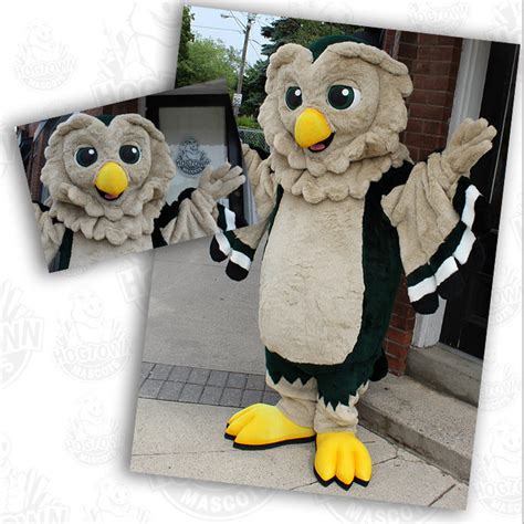 Emerald Owl Mascot Custom Mascot Costumes Mascot Maker For