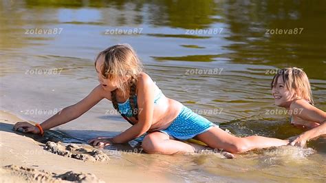 Girl Builds The Sand Castle YouTube