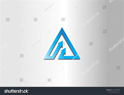 Blue Triangle Logo Icon Design Stock Vector Royalty Free 1475197664