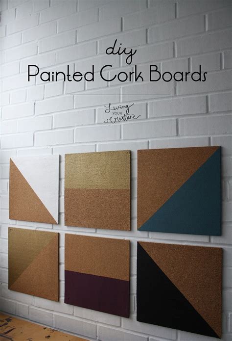 Organize In Style With These Diy Painted Cork Boards From