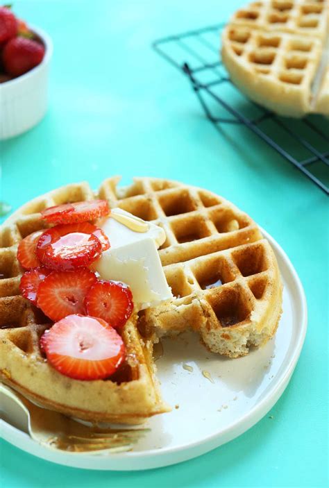 Perfect Vegan Gluten Free Waffles Crispy On The Outside Fluffy On The