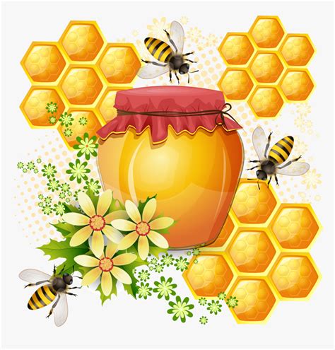 Honey Bee And The Hive Clipart