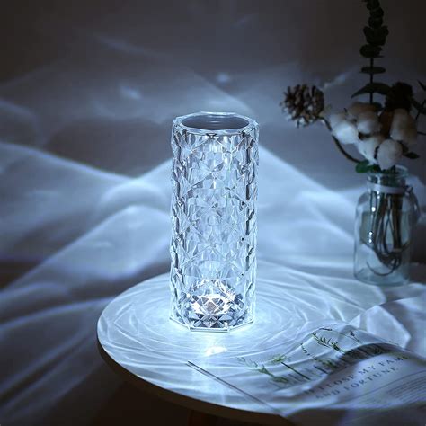 Lixada Crystal Diamond Table Lampusb Rechargeable Touch Control
