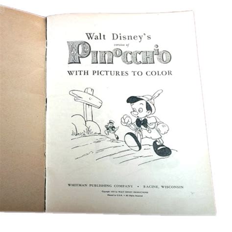 1939 Walt Disneys Version Of Pinocchio Book Etsy
