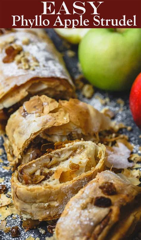 These easy phyllo fruit cups take about 15 minute to make and they are so yummy! Easy Apple Strudel Recipe with Phyllo Dough | The Mediterranean Dish