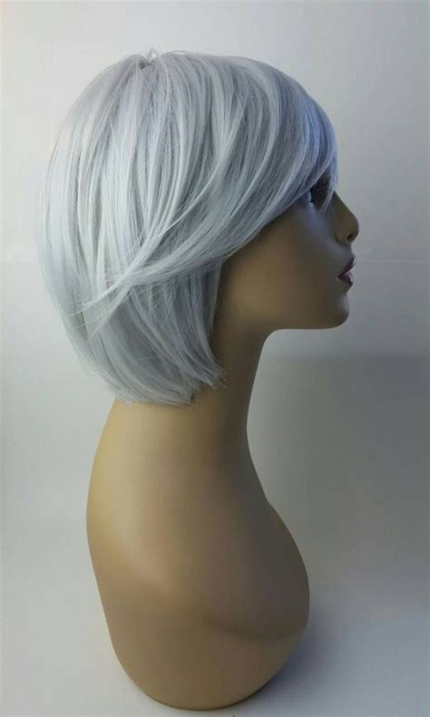 Silver Blonde Wig Chin Length Platinum Bob Wig Silver Bob Etsy Thin