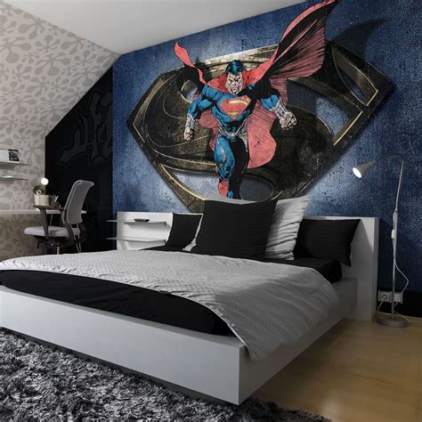 Be the hero of your room with this amazing batman logo wall decal! Superman Photo Wallpaper Wall Mural (CN-971VE) | Superman ...
