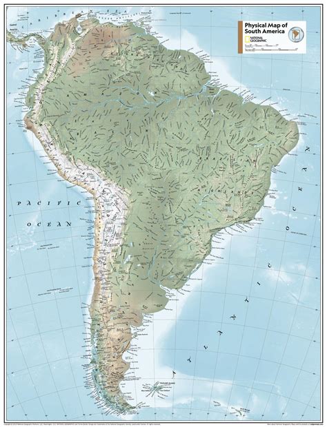 South America Physical Atlas Of The World 11th Edition By National