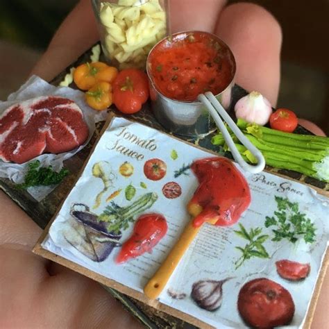 Miniature Set With Vegetables And Meat Miniature Dollhouse Barbie