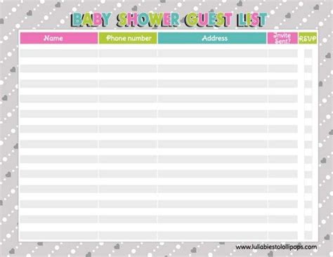 Free printable christmas shopping list example of printable christmas. Free Printable Baby Shower Checklist | Baby Shower Guest ...
