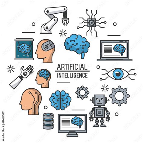 Artificial Intelligence Technology Icon Vector Illustration Graphic