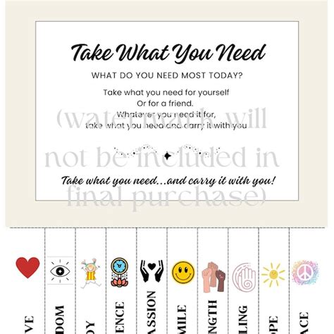 Take What You Need Bulletin Board Etsy