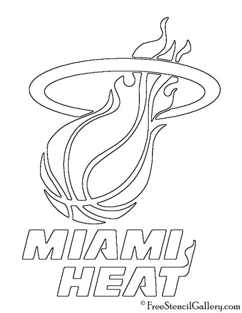 Nba Miami Heat Logo Stencil Free Stencil Gallery