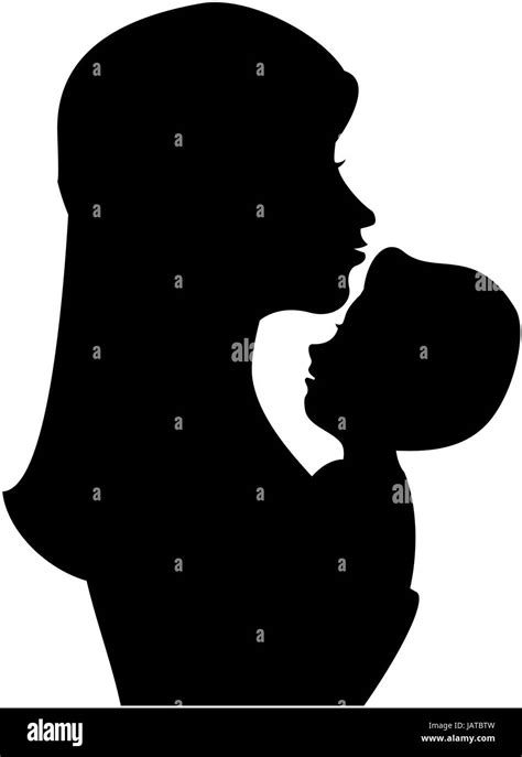 Mom With Baby Silhouette Stock Vector Image And Art Alamy