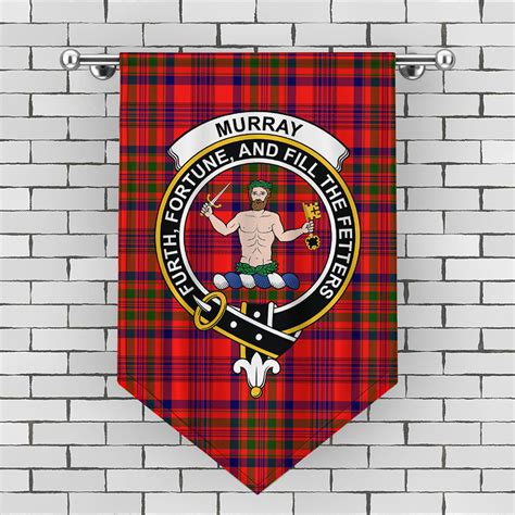 Murray Of Tulloch Modern Tartan Classic Crest Gonfalon Celticprime