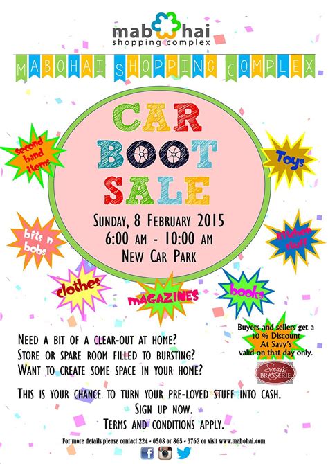 It is easy to put your favourite car into your list and browse it later any time. Car Boot Sale 2015 | Mabohai Shopping Complex