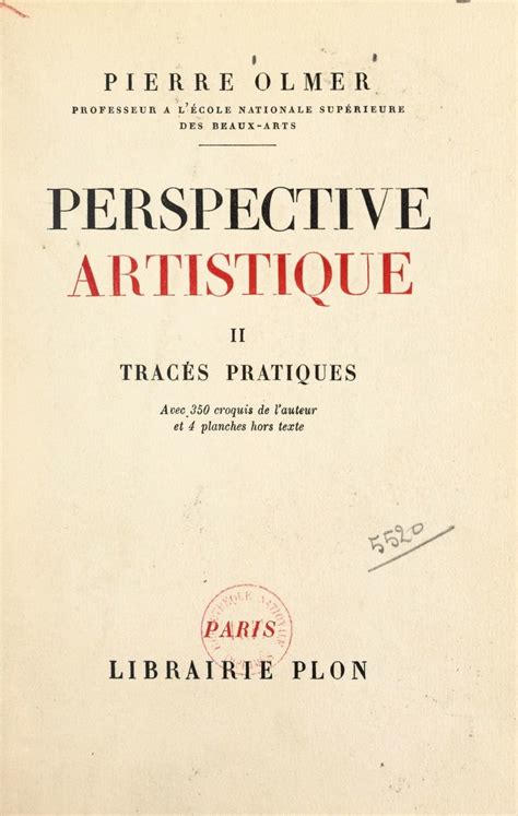 Perspective Artistique 2 Tracés Pratiques Pierre Olmer Librairie