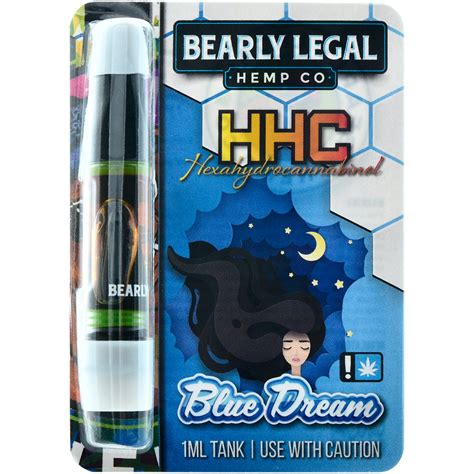 Bearly Legal Hemp Hhc Vape Cartridge Blue Dream 1ml Drganja