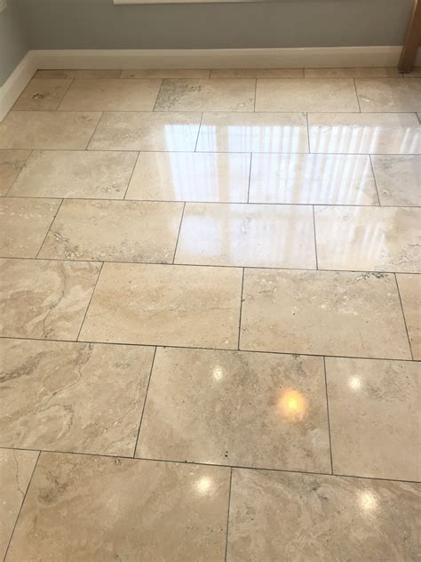 Achieving A Deep Shine On Travertine In Stoke On Trent Stone Cleaning