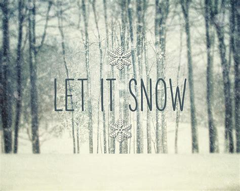 Let It Snow Winter And Holiday Art Christmas Quote Photograph By Lisa R