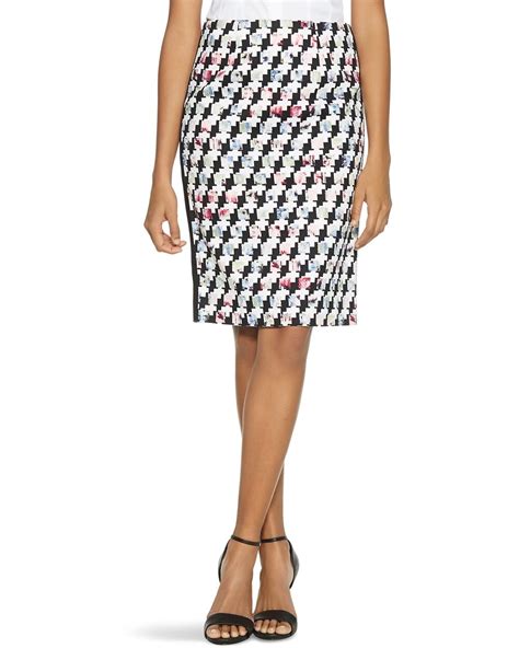Houndstooth Mixed Print Pencil Skirt Shop Dresses For Women Maxi