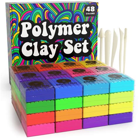 Oven Bake Polymer Clay Set Colors Modeling Clay Sculpting And