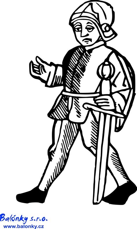 Omalovánky rytíř BALONKY .CZ