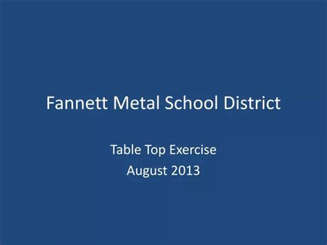 Ppt Fannett Metal School District Powerpoint Presentation Free