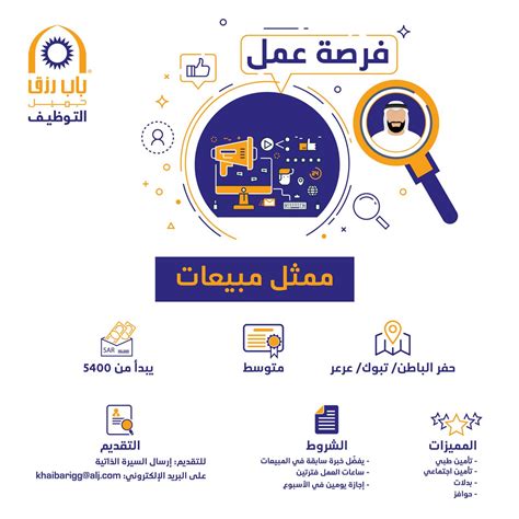 وظائف براتب 6000 ريال للنساء والرجال وظائف لحملة الثانوية. وظائف للرجال بعرعر وتبوك وحفرالباطن براتب يصل الى 6000 ...