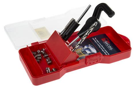 Metric, unc, unf, bsw, bsf, ba, npt, g& spark plug sizes. 33048 | Recoil 18 Piece 1/4-20 Thread Repair Kit | Recoil