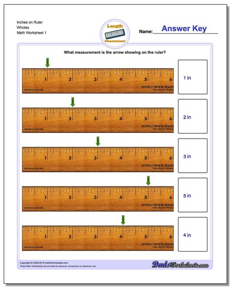Measure Up Worksheet Answers