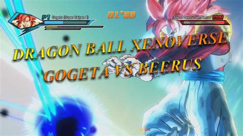 Dragon Ball Xenoverse Unlocking Gogeta Ssj4 And Fighting Beerus Youtube