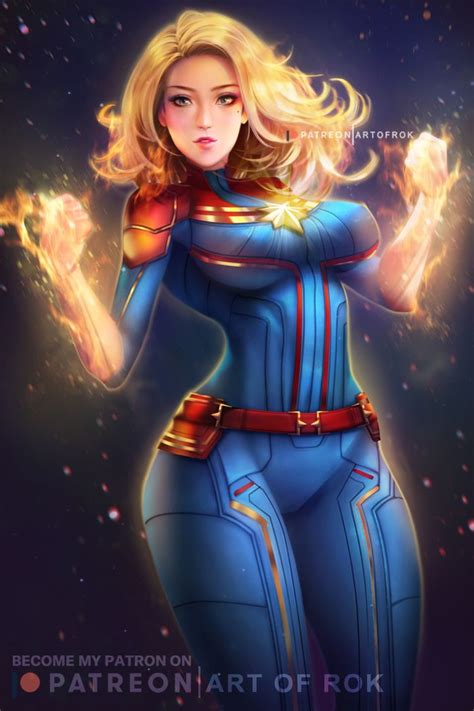 Captain Marvel Carol Danvers Art Of R O K On Patreon Comics Girls Captain Marvel