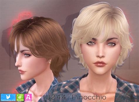 J244 Pinocchio Hair Females P At Newsea Sims 4 The Sims 4 Catalog