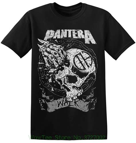 Pantera Tee Shirt Black Graphic Print Heavy Metal Rock Band T Shirts 1