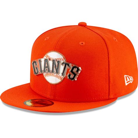 Mens San Francisco Giants New Era Orange Metal And Thread 59fifty Fitted Hat