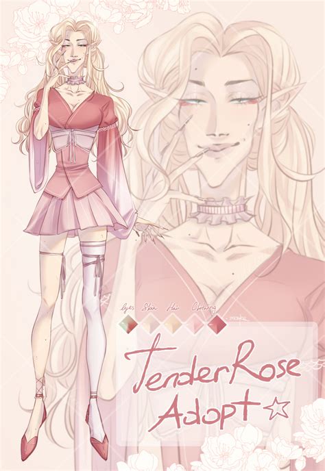 tender rose adopt ych art