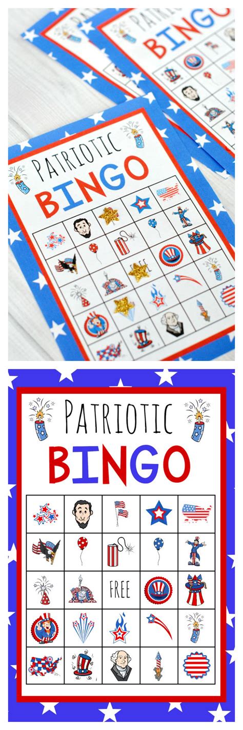 Patriotic 4th Of July Bingo Game