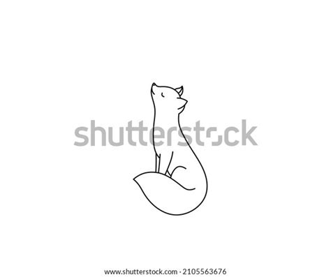 Vector Isolated Cute Cartoon Sitting Fox Stock Vector Royalty Free Shutterstock