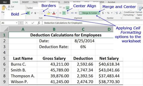 Gross Salary Formula In Excel Opeach Salary