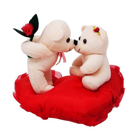 Pink Kissing Teddy Bear Couple 20 Cm Buy Pink Kissing Teddy Bear