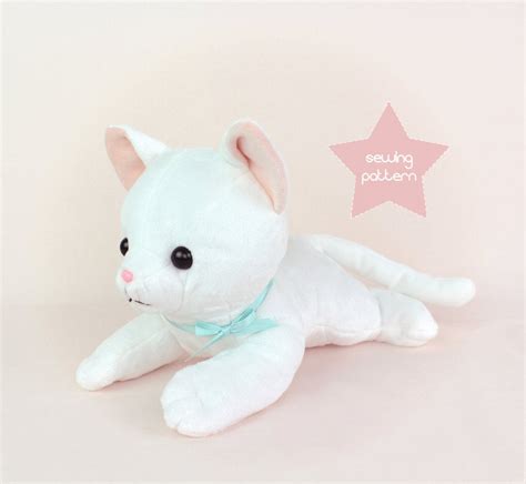 Simply sewing templates issue 67 star cushion, granitos stitch, toy bunny pattern, coastal. PDF sewing pattern Cat stuffed animal large kawaii by ...
