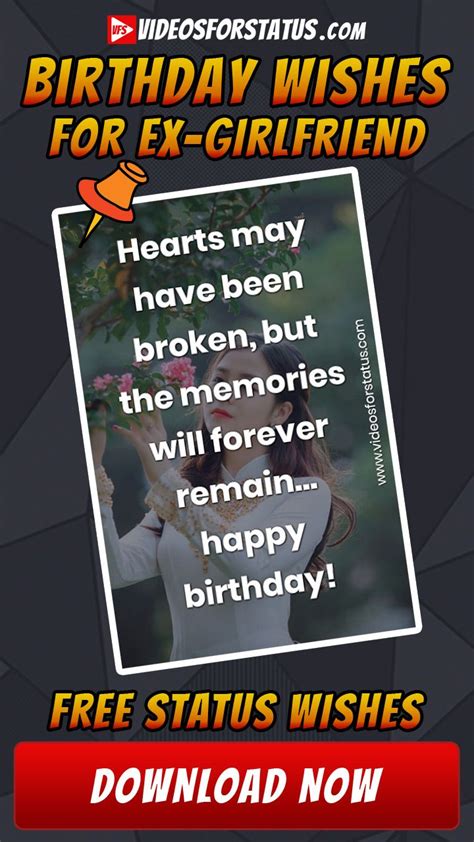 It's not like a usual birthday wish. Happy Birthday wishes for Ex Girlfriend emotional heart touching status in 2020 | Birthday ...