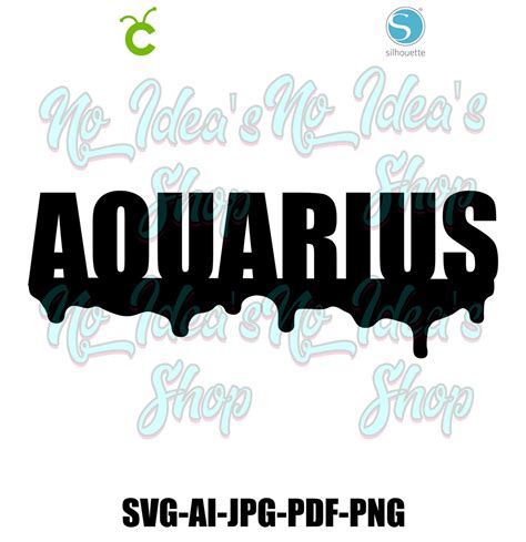 Aquarius Svg Digital Files Etsy