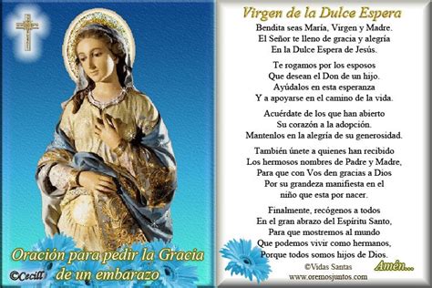 Rincón De La Oración Estampas Oraciones De Nuestra Señora De La Dulce