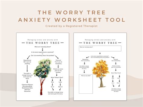 The Worry Tree Anxiety Management Self Help Tool For Mental Etsy Canada