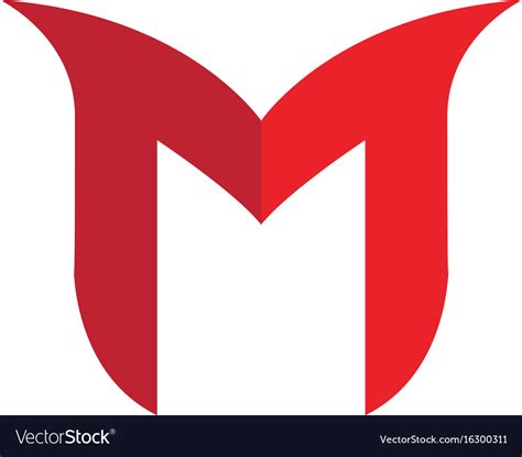 M Letter Logo Template Design Royalty Free Vector Image