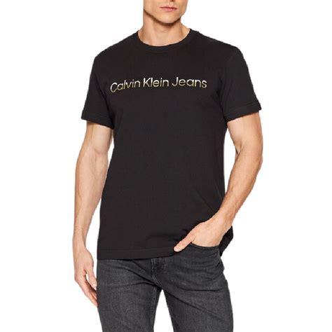 Calvin Klein Jeans Mixed Institutional Tee T Shirt ΑΝΔΡΙΚΟ Black Yoursfashion