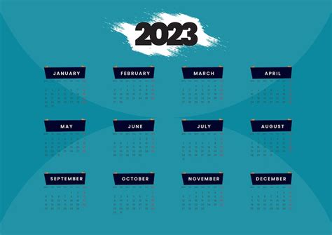 Premium Vector 2023 Calendar Illustration