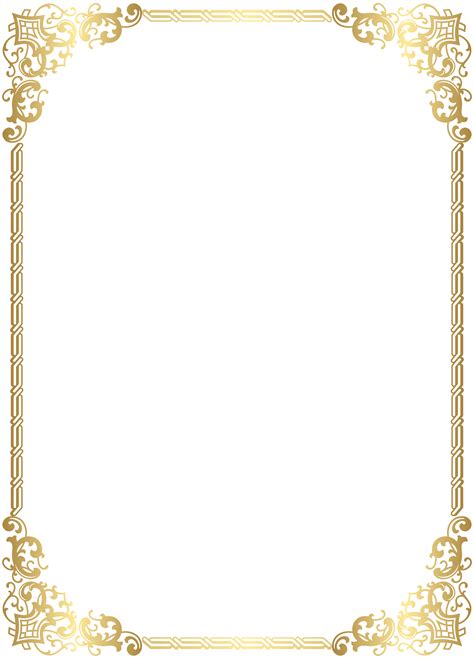 Gold Border Frame Transparent Clip Art Image Gallery Yopriceville